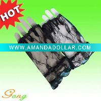Wholesale White fingerless lace gloves for party