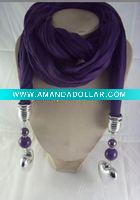charm pendant scarf