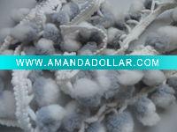 High-elastic polyester colorful bobbles for accessories.