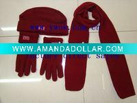 Wholesale promotion gifts polar fleece hat glove scarf