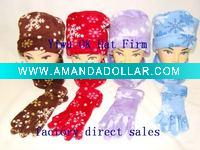Wholesale Winter 3pcs set snow hat scarf glove promotion gifts