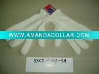 white fleece glove