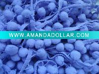 Wholesale High-elastic polyester colorful bobbles for home & garment accessories.