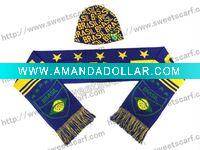 Wholesale knitting patterns hats and scarves, soccer scarves, football scarves and hats