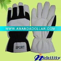 Wholesale PU leather winter warm sport glove with soft nap