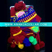 knitted hat scarf and glove