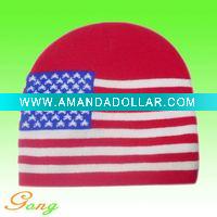 Wholesale 100% Acrylic Knitted beanie with Jacquard logo