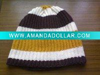 Wholesale 808 Acrylic Fashion Ladies White Knitting Hat