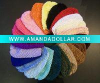 8" Waffle beanie hat with many colorful and 3pcs different size
