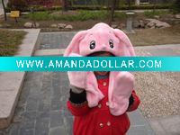 plush rabbit shape hat ,winter hat