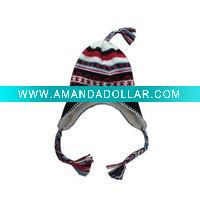 Knit Winter Cap with Plaits