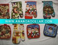 100% cotton printing design kitchen oven mitten