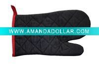 Wholesale black kitchen oven mittens oven glove