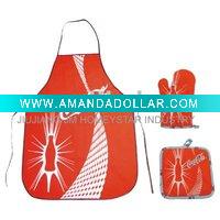 Wholesale [super Deal] Kitchen Apron Glove Mitten Hat