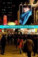 girl's knit neck warmer+lurex