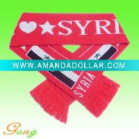 Wholesale Jacquard sports scarves for fans