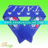 Wholesale Jacquard sports scarves for fans