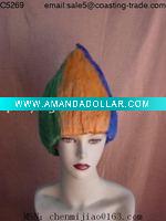 Wholesale colorful fans beautiful hot sell hair wigs