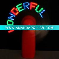 Flashing Message fans with customer's logo