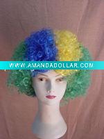 Wholesale sports colorful short fans afro curly synthetic wigs