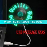 USB Message fans with customer's logo