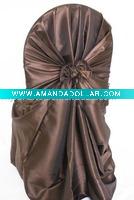 Wholesale weeding chestnut polyester universal chair cover