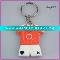 soccer club soft pvc keychain for fans