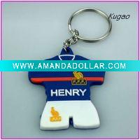 World Cup football T-shirt soft pvc keychain for fans