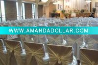 Wholesale satin self tie chair cover