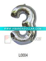 number foil balloon