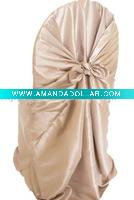 Wholesale wedding champagne polyester universal chair cover