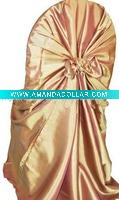 Wholesale wedding Gold polyester universal chair cover