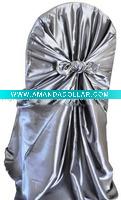 wedding silver polyester universal chair cover