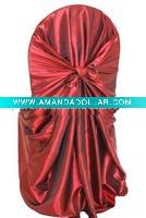 wedding red polyester universal chair cover