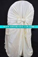 Ivory polyester universal chair cover