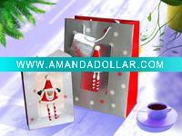 Wholesale HOT 2011 Red Leaves 3d Handmade Paper gift Bag PS01