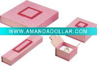 Wholesale luxury gift pink paper boxes for jewelry