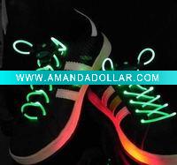 Wholesale 2011 LED flat nylon fashion shoelace