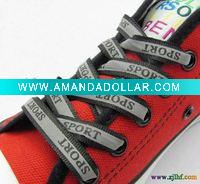 Wholesale LOGO printed reflective shoelace