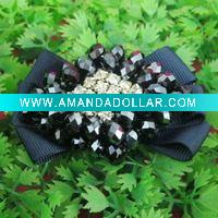 Wholesale Bow shape Crystal beaded shoe accessory, shoe ornaments