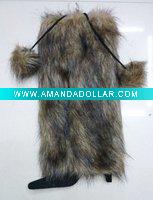 fashion artificial rabbit fur foot strap