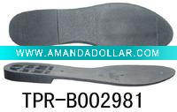 leisure lady flat heel soles(tpr material,black)