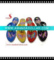 Wholesale flower styple women fancy pvc slippers