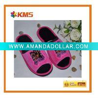 Wholesale fashion girls velour fleece indoor slipper