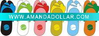 Wholesale double color disposable hotel massage Spa slipper flipflop