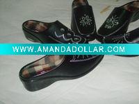 Wholesale 2011 New Fashion Women injection PU Slippers casual shoes