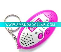 metal keychain with ABS voice recorder