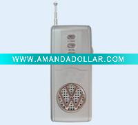 FM auto scan radio with speaker and light