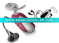 Wholesale MP3 shape radio with headset and light & rope