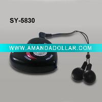 Wholesale (SY-5830) heart shaped FM auto scan mini radio with light & earphone